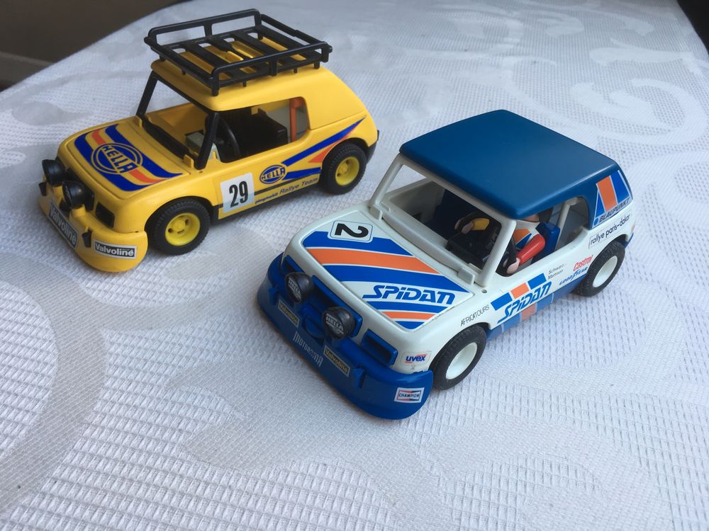 Playmobil 2 voitures de rallye vintage Jeux / jouets