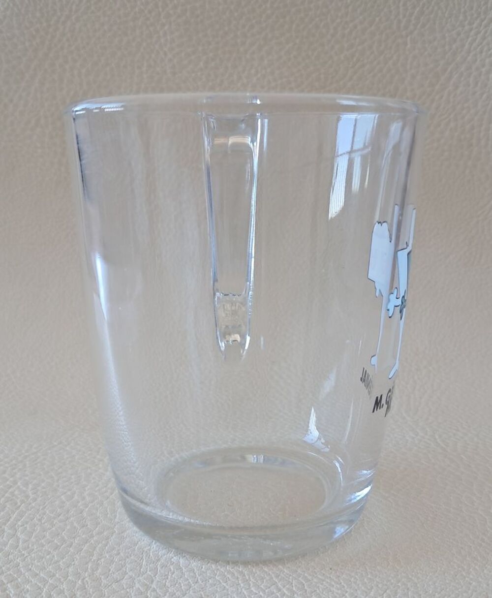 Mug tasse en verre transparent repr&eacute;sentant monsieur g&eacute;nial 