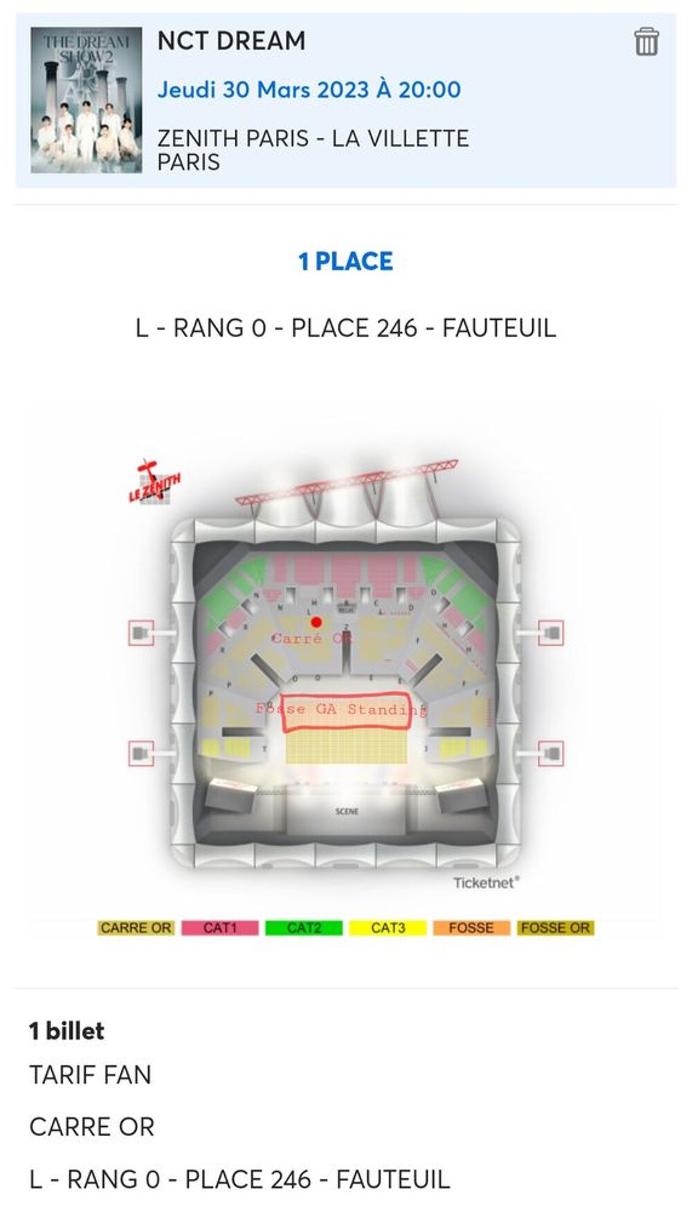 NCT DREAM TOUR BILLETS CONCERT ! Billetterie