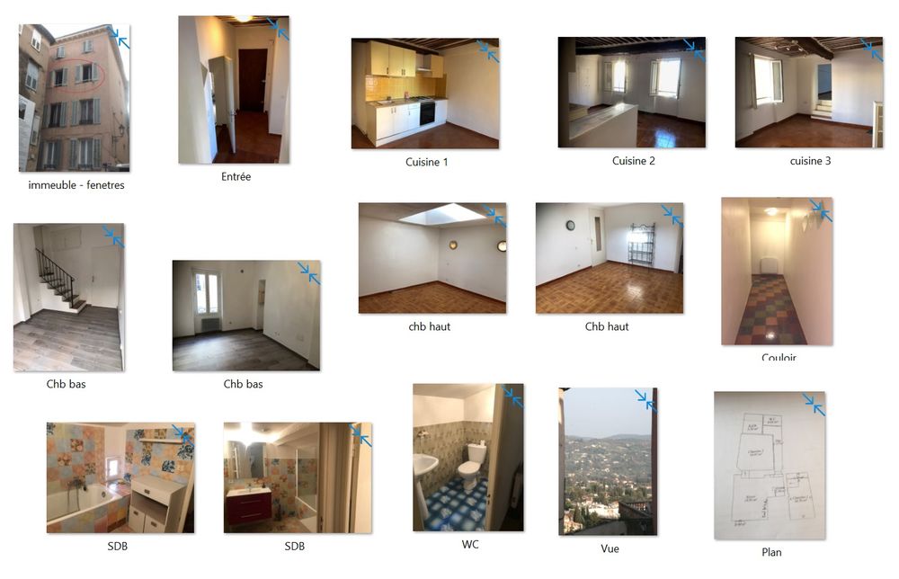 Vente Appartement Très grand 3 p 64 m2 limite centre historique de Grasse Grasse