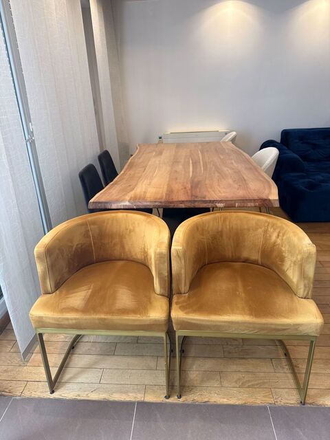 Fauteuils vintage en velours moutarde 200 Ivry-sur-Seine (94)