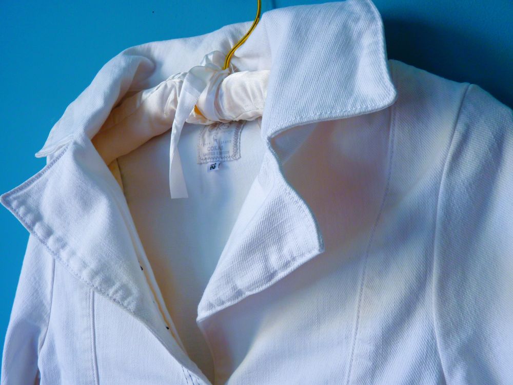 Veste jean Fille 12 ans CKS coton blanc boutonn&eacute;e TBE Vêtements enfants