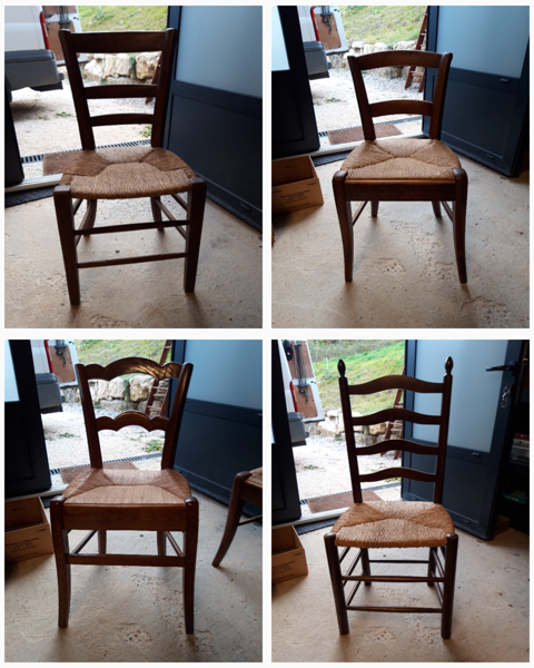 Chaise paille _ Chaises vintage _ Chaise rustique 15 Apremont (73)