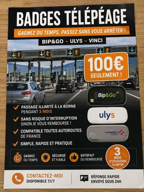 badge telepage fonctionne 3 mois Avignon (84)