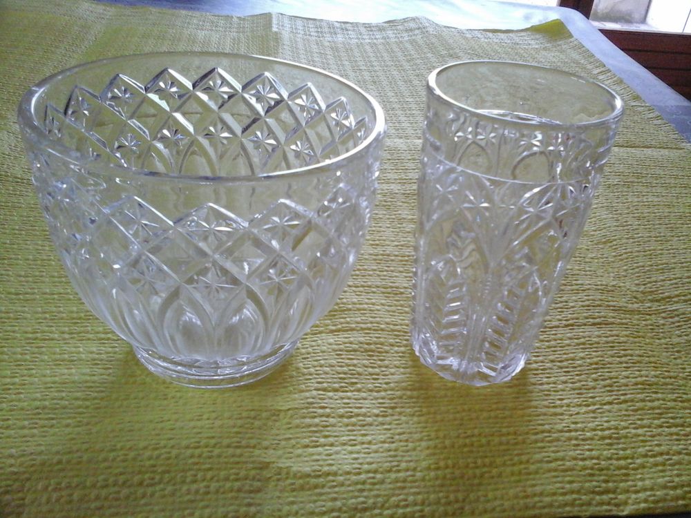 VIDE POCHES ANCIEN AVEC VASE ASSORTI Décoration