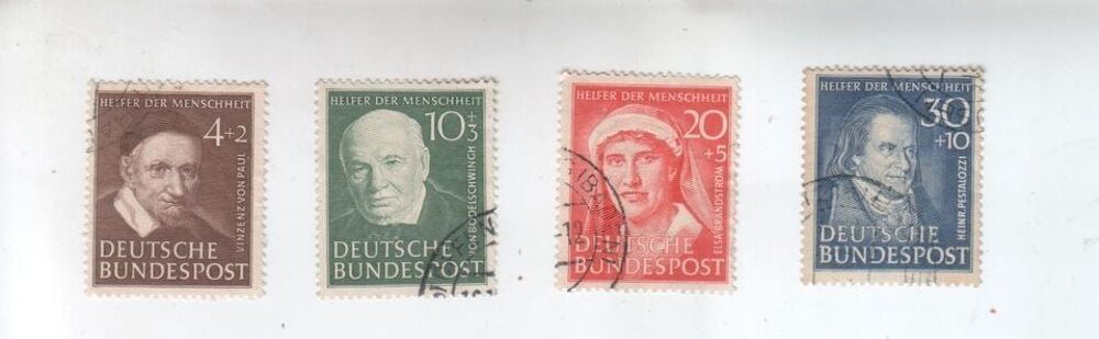 Timbres Allemagne 1951
RFA 1951
Bienfaiteurs de l'Humanit&eacute;
