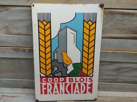 Ancienne Plaque Publicitaire Émaillée Coop Blois Franciade 
0 Loches (37)