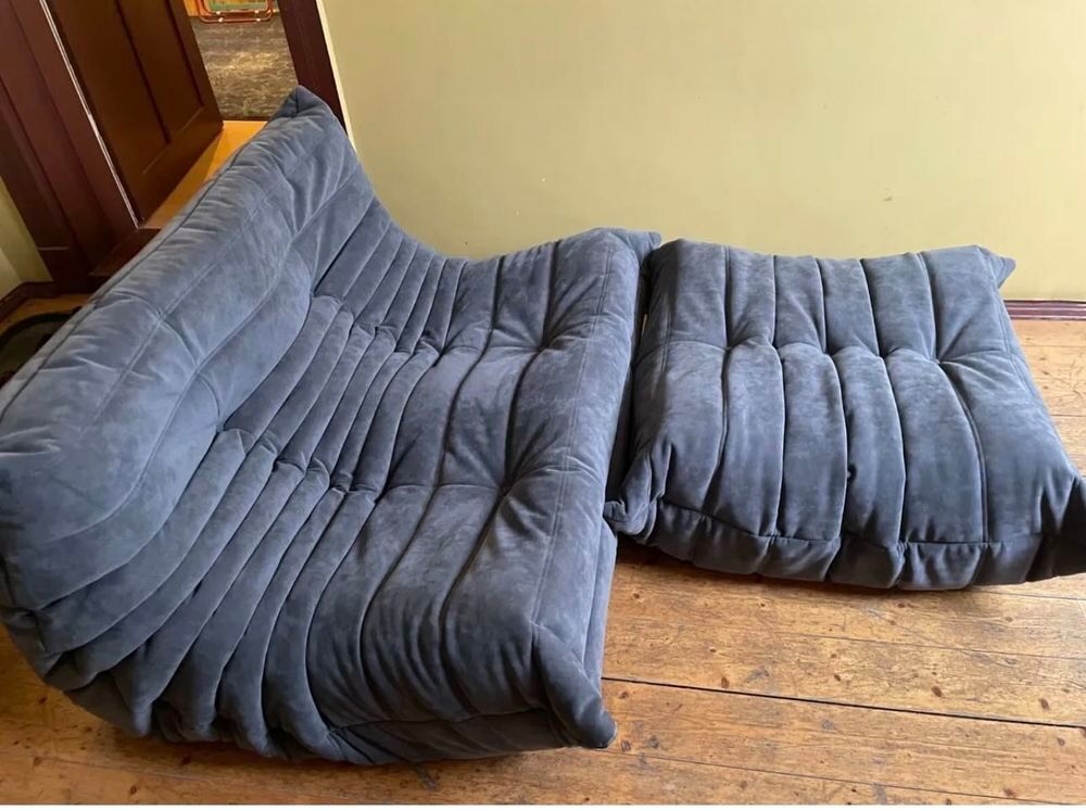 Ligne Roset 2 Togo Canap&eacute; Fauteuil Tabouret Alcantara Couleur Chic Neuf Meubles