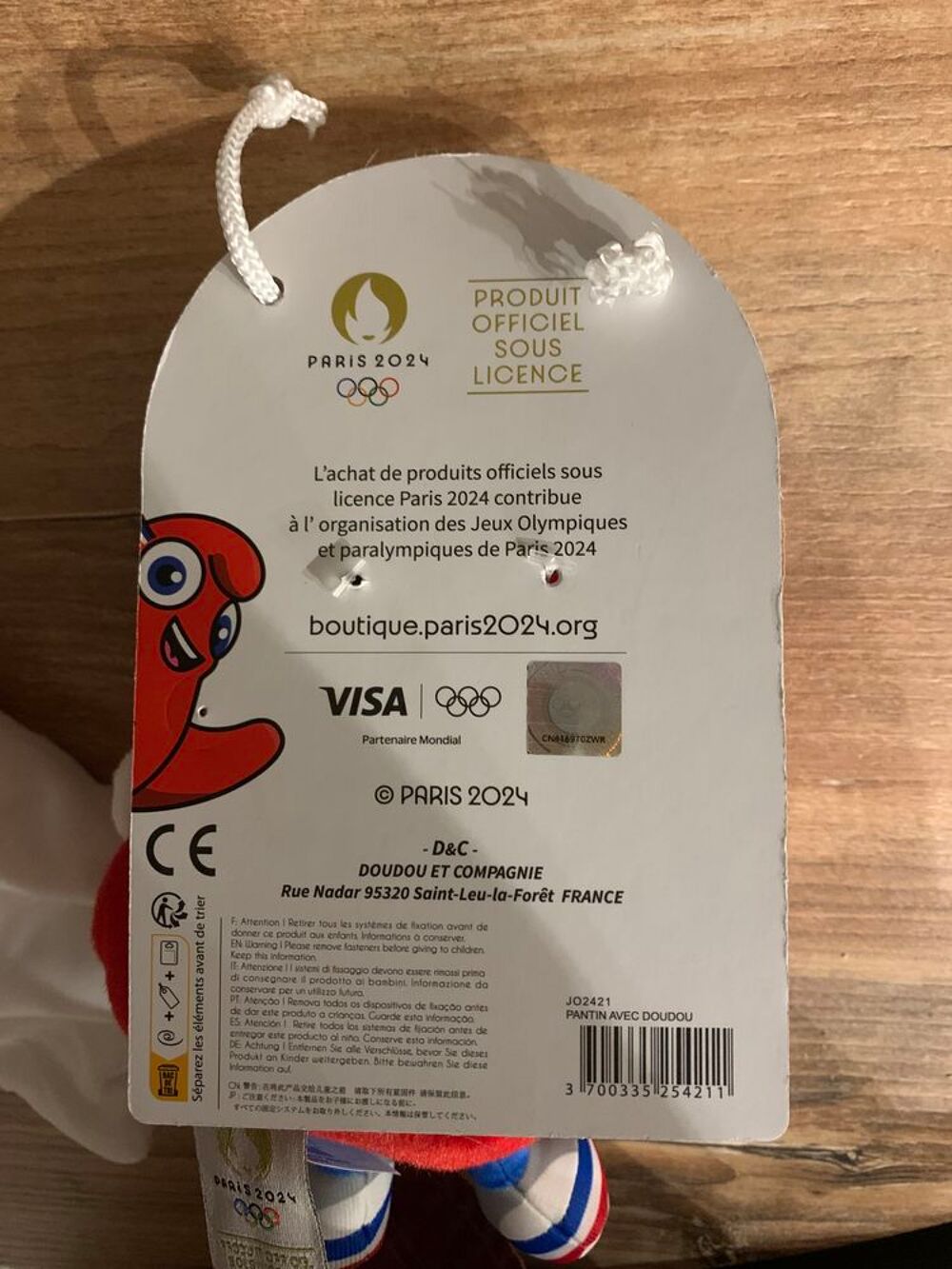 Doudou / peluche Mascotte " JO Paris 2024 " Puériculture