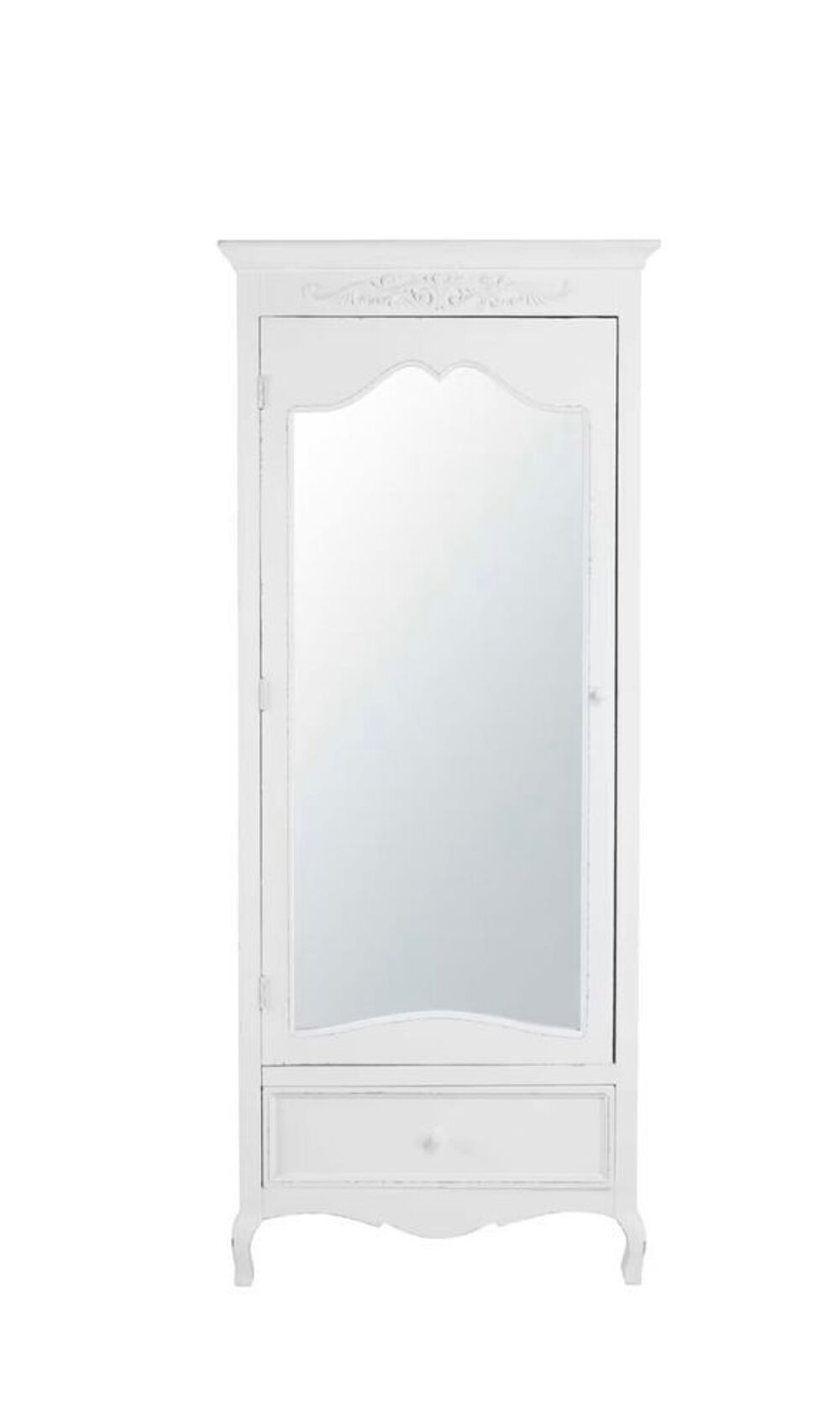 Armoire bonneti&egrave;re Maisons du Monde ELISA blanche avec miroir Meubles