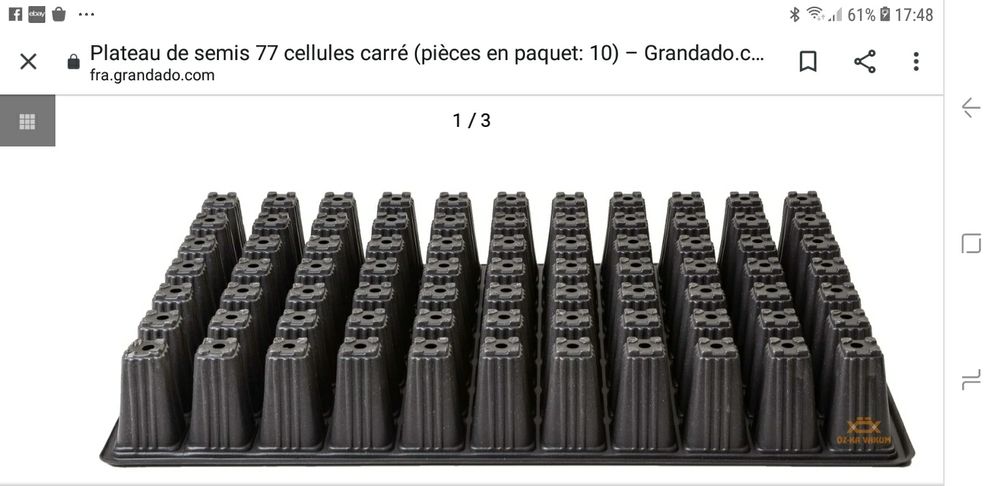 plaque de semis 77 trous Jardin