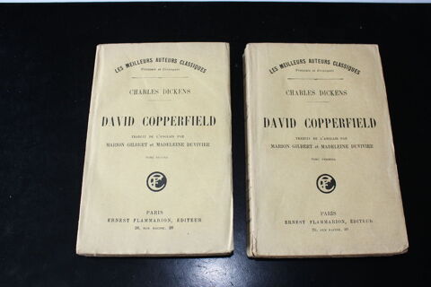 DAVID COPPERFIELD Tome I+II -CHARLES DICKENS-LivreAncien1924 25 Dammartin-en-Gole (77)