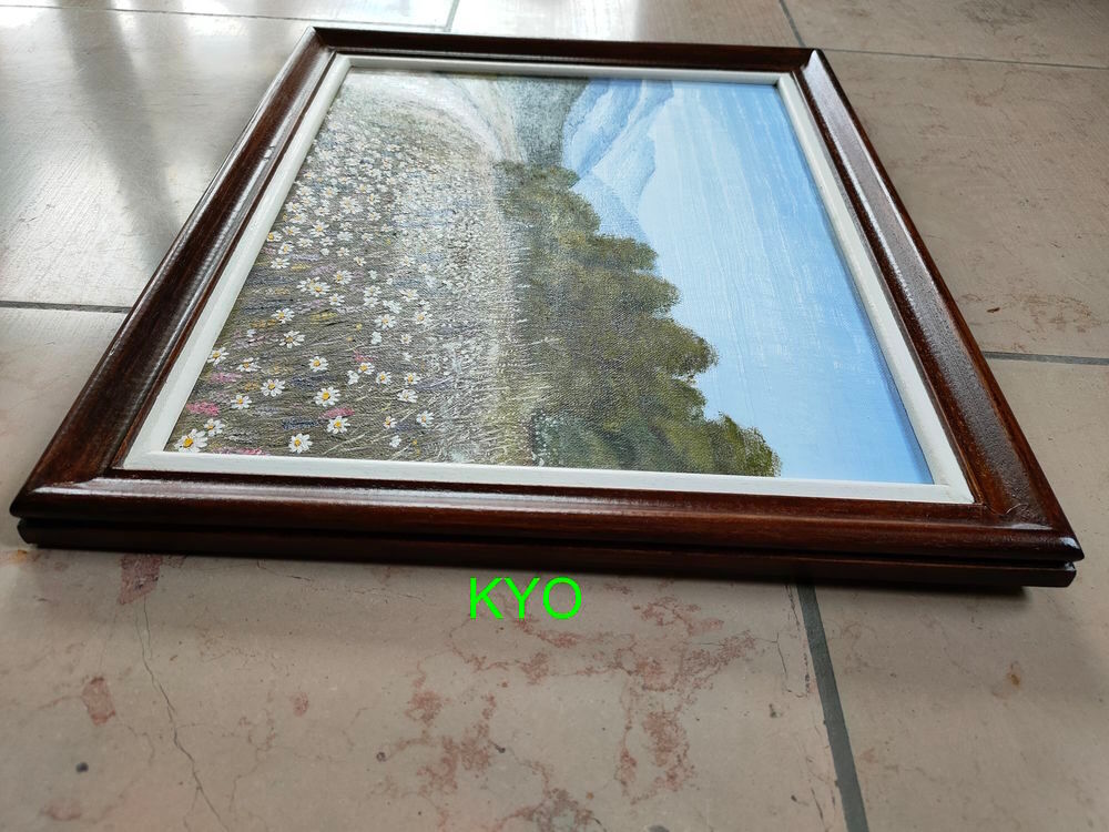 J.DELOYE - Tableau peinture toile paysage Montagnes du Jura Décoration