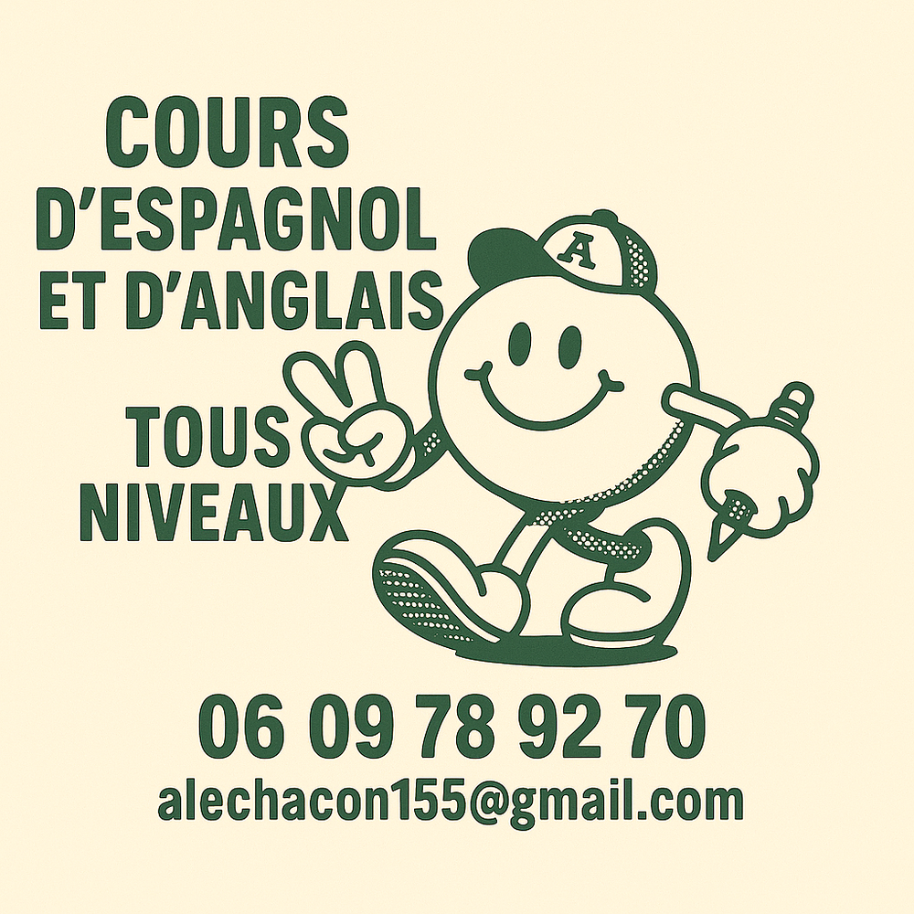   ? Cours d'espagnol et d'anglais ? Tous niveaux 