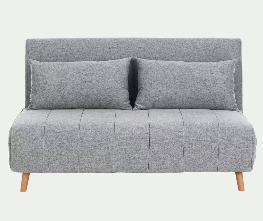 Canap&eacute; convertible 2 places en tissu gris Meubles