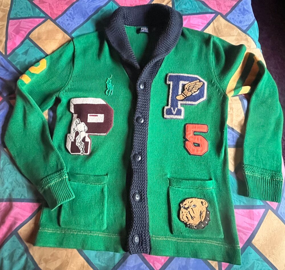 Pull - Veste - Cardigan Letterman en coton Polo Ralph Lauren Vtements