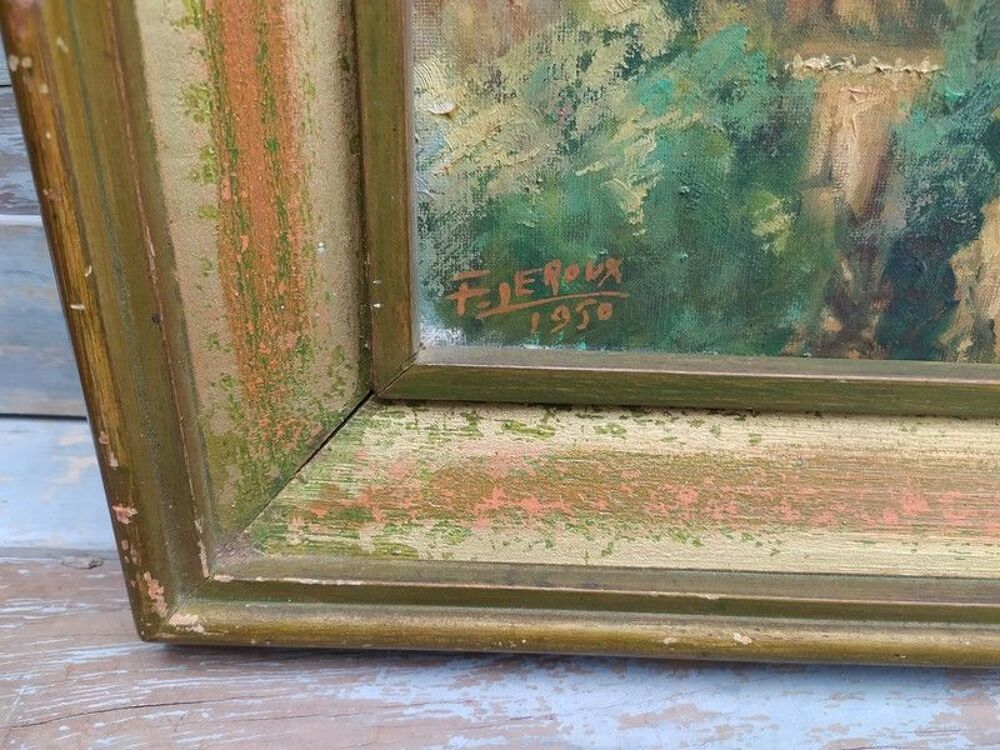 Tableau Viaduc de Sainte Marie Les Houches Sign&eacute; Leroux 
