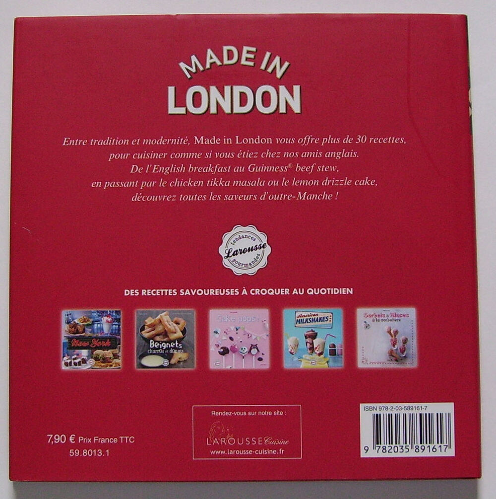 Livre de cuisine Made in London Livres et BD