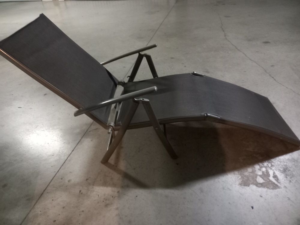 Chaise longue pliable en duralumin Jardin