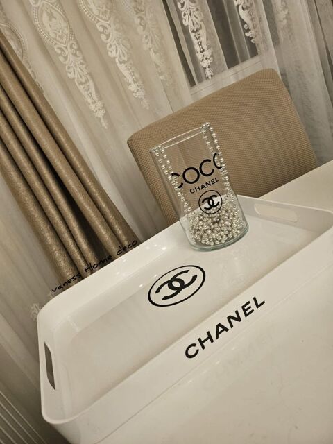 plateau deco laqu blanc brillant Neuf 80e et vase 25e 25 Aulnay-sous-Bois (93)
