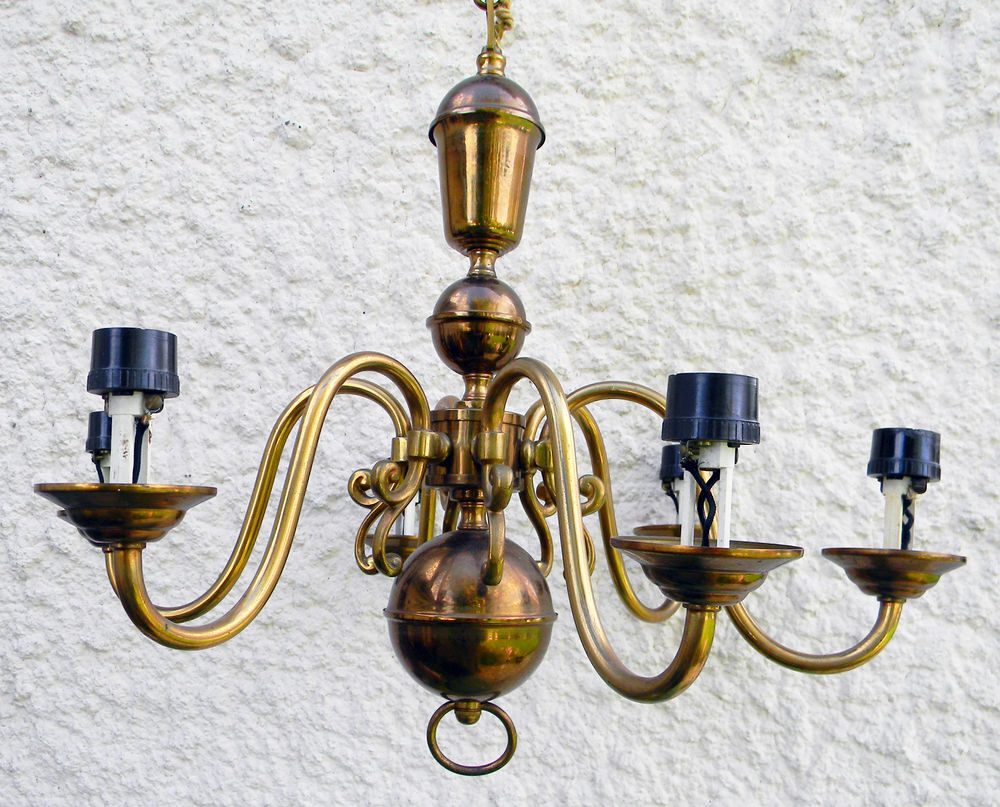 LUSTRE FLAMAND 6 branches Décoration