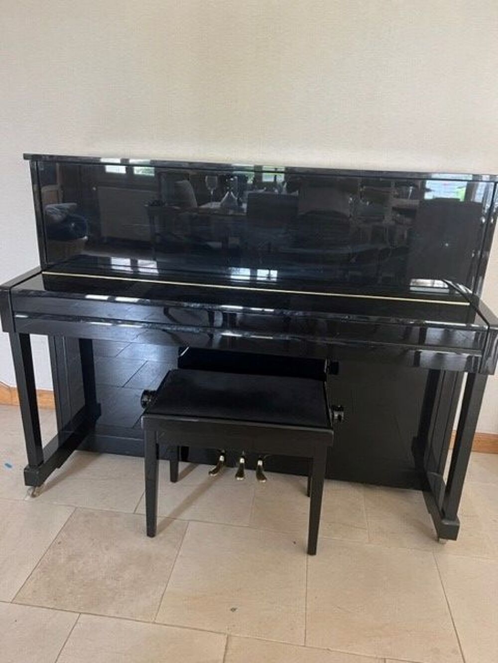 d'un piano noir laqu&eacute; Sherer parfait &eacute;tat Instruments de musique