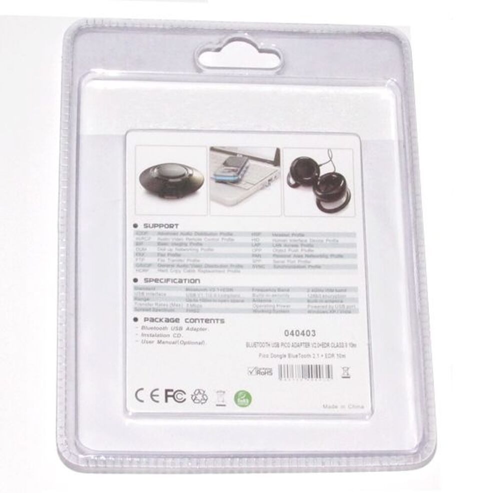 Adaptateur USB Bluetooth Pico Cl&eacute; USB V2.1+EDR Matériel informatique