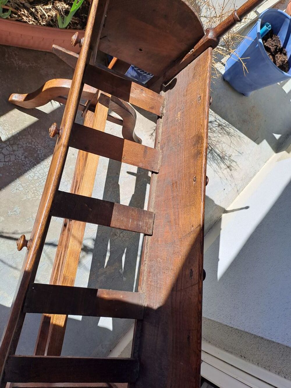 Berceau ancien en bois avec support Meubles