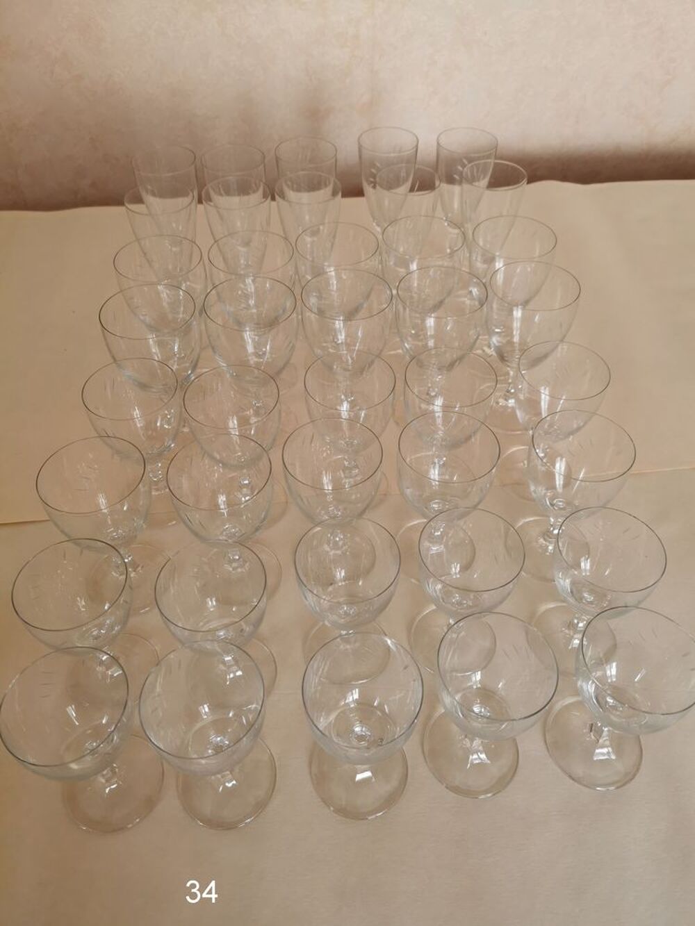 lot de verres en cristal Dcoration