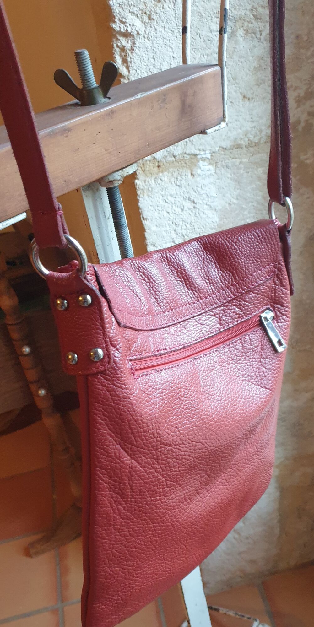 SAC CUIR ROUGE Maroquinerie