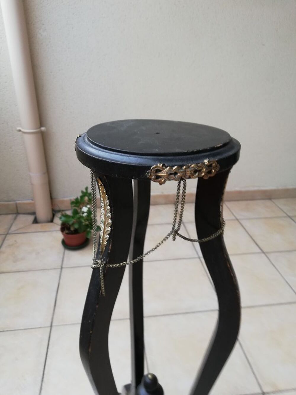 CONSOLE ( meuble) DECORATIVE Bois noir 15€ Décoration