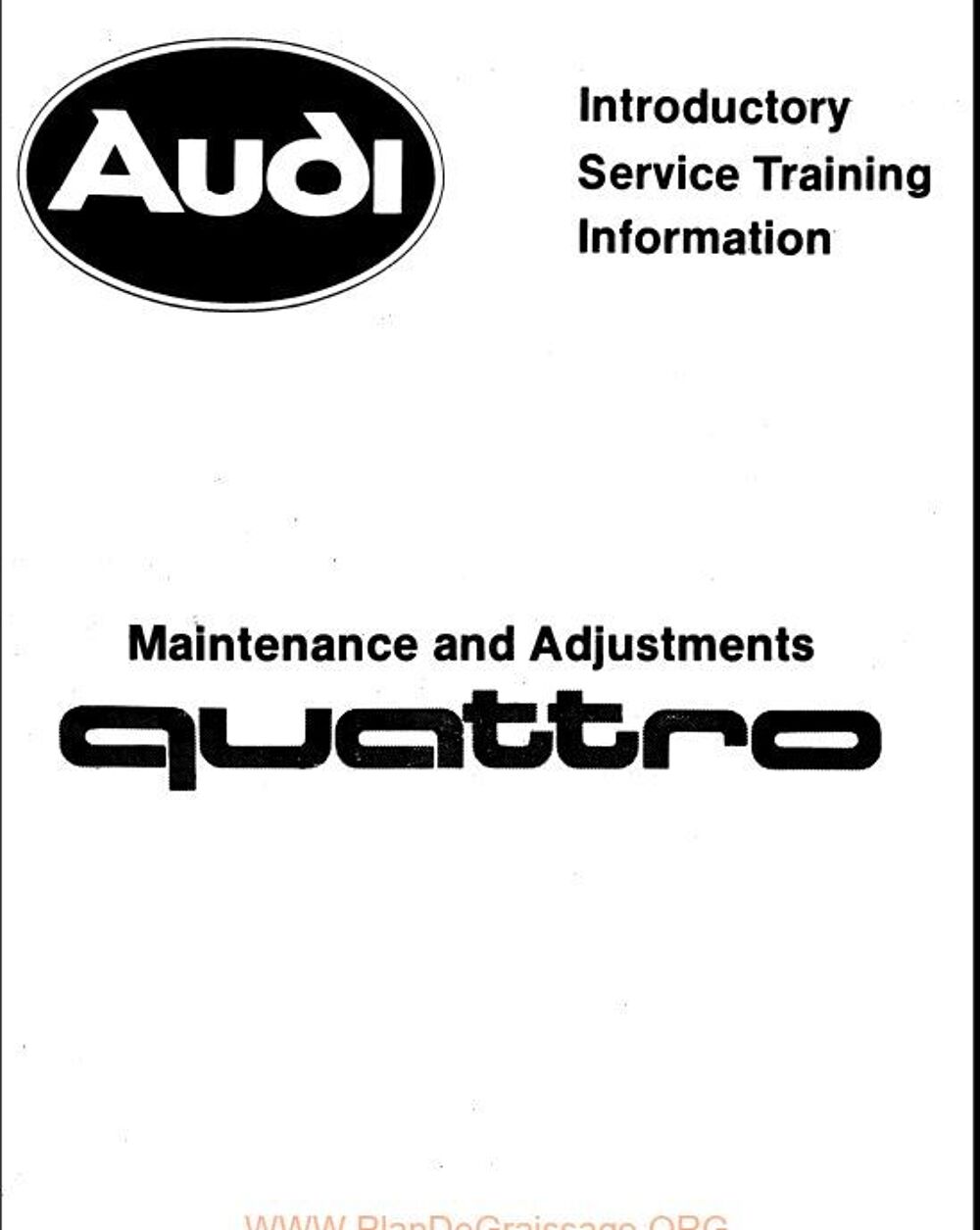 Manuel d'atelier Audi quattro Livres et BD