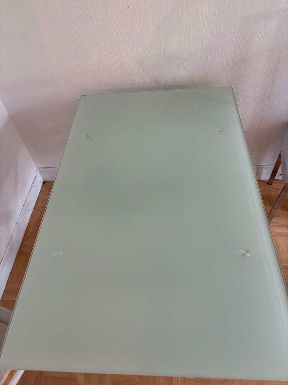 &Eacute;l&eacute;gante Table basse r&eacute;haussable en verre blanc Meubles