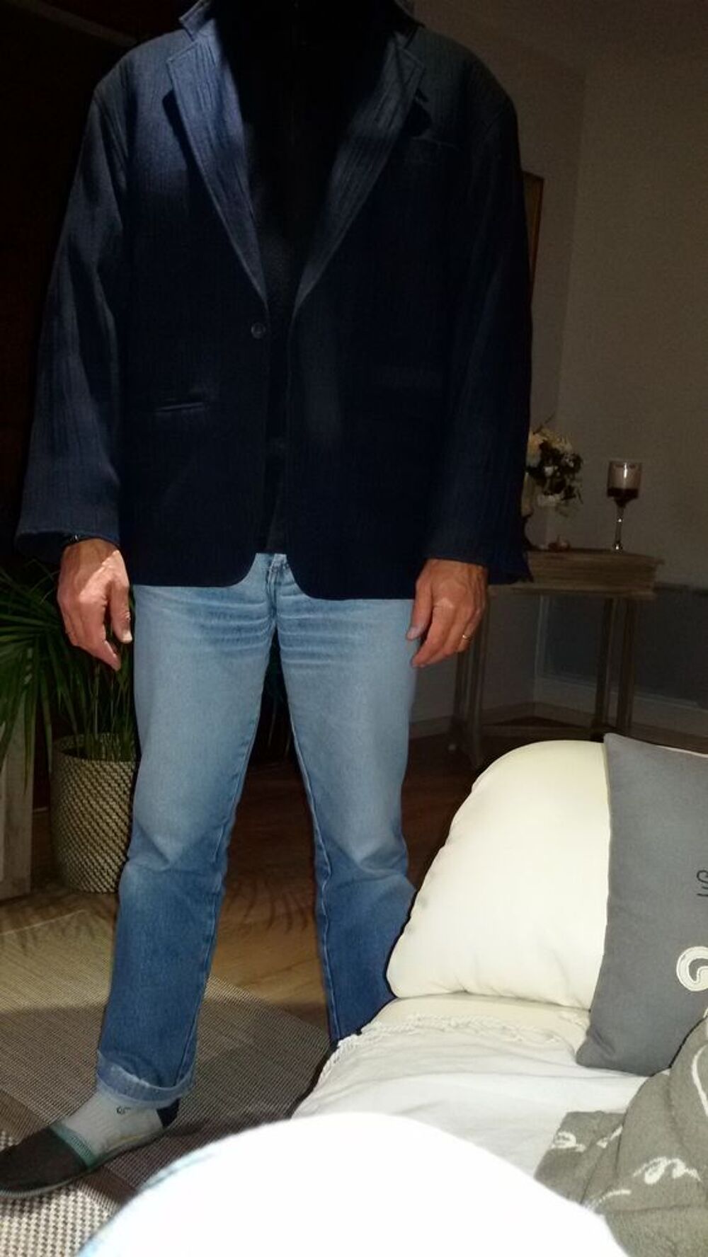 Veste homme bleu marine Vêtements