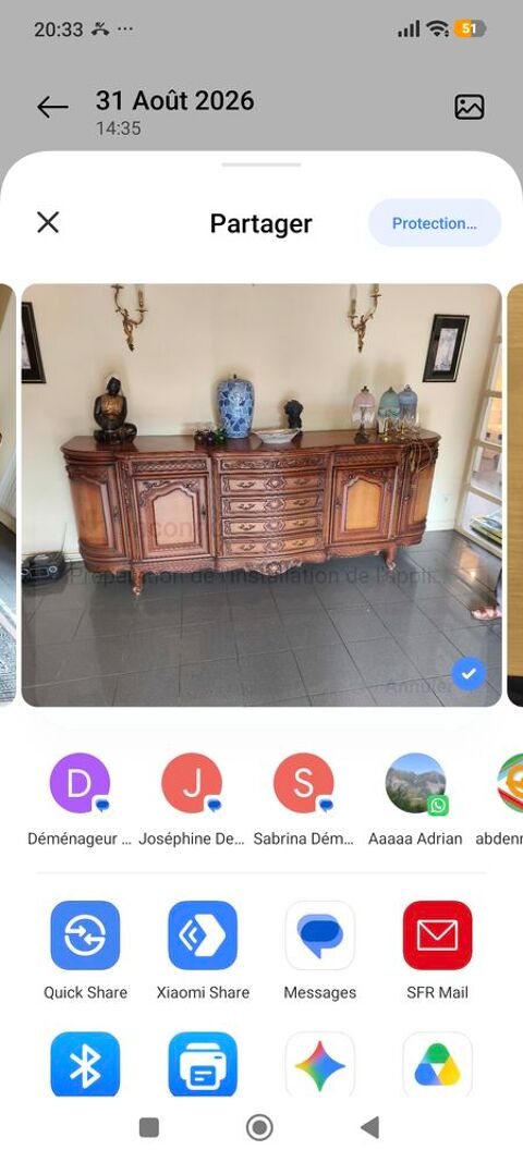 enfilade style Louis XV en bois massif sculpté Villeneuve-Tolosane (31)