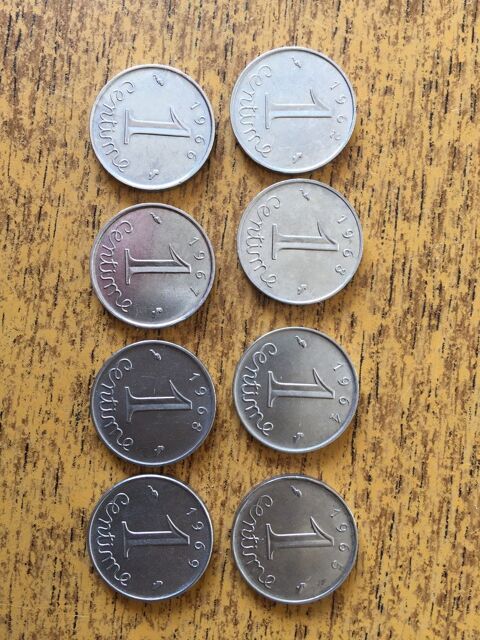 Pices 1 centime de franc annes 1962  1969 25 Reims (51)