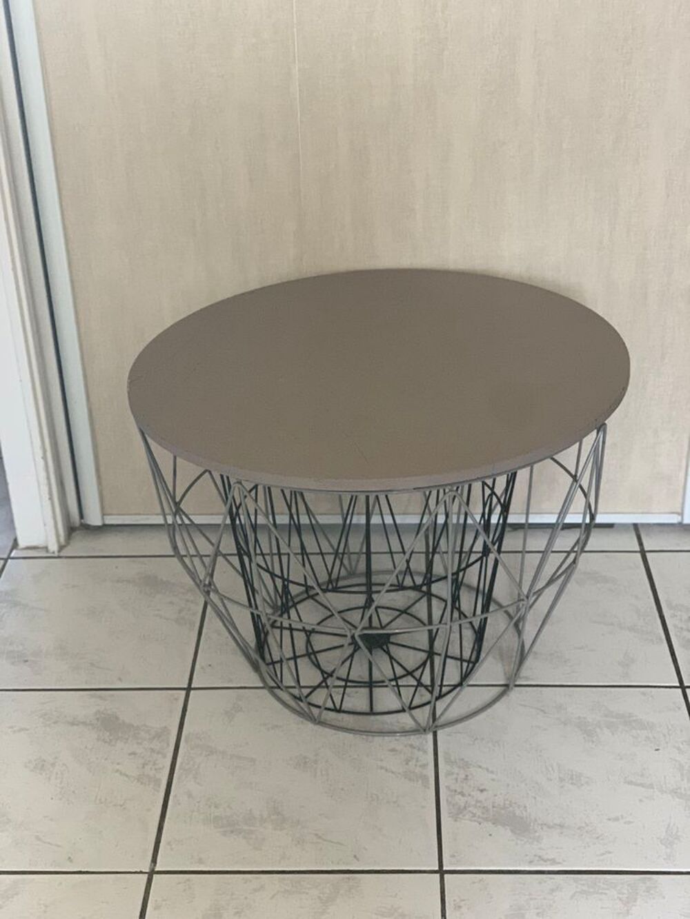 2 Tables Gigognes rondes bois fer Meubles