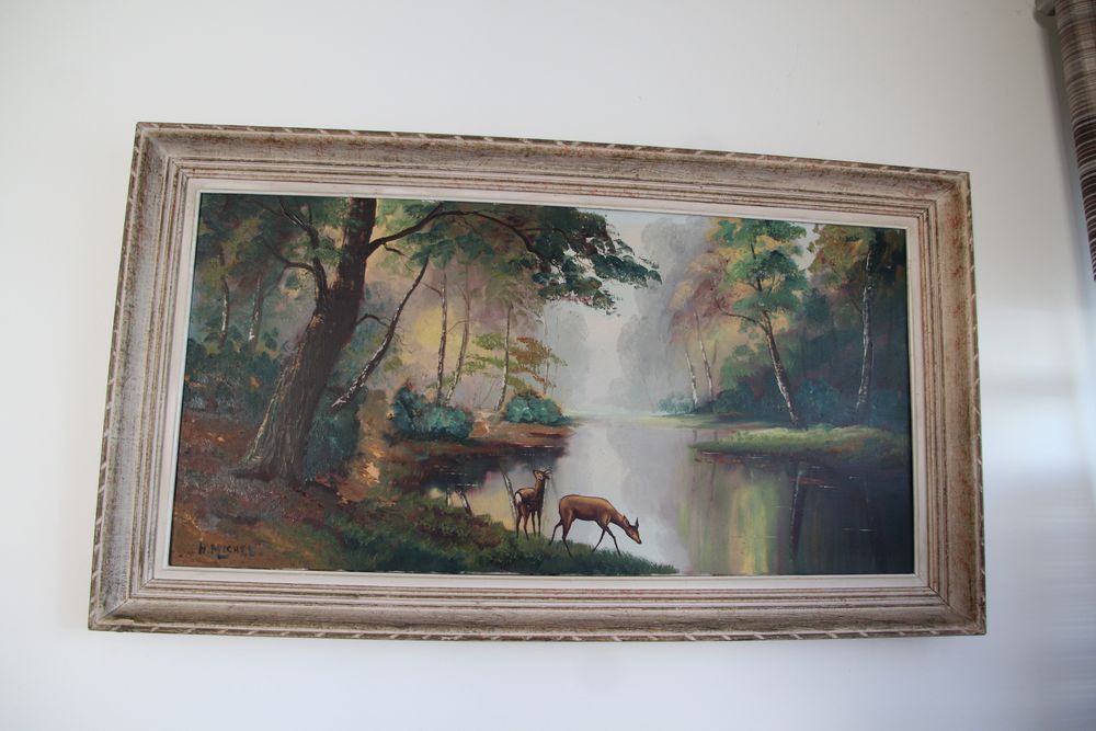 Lot de 2 tableaux sign&eacute;s Décoration