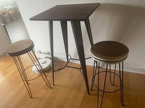 Ensemble table haute + tabourets 120 L'Union (31)
