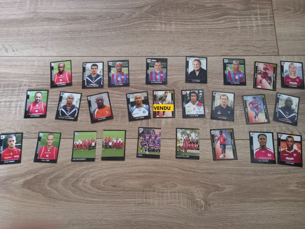 LOT DE 25 IMAGES PANINI FOOT 2008 