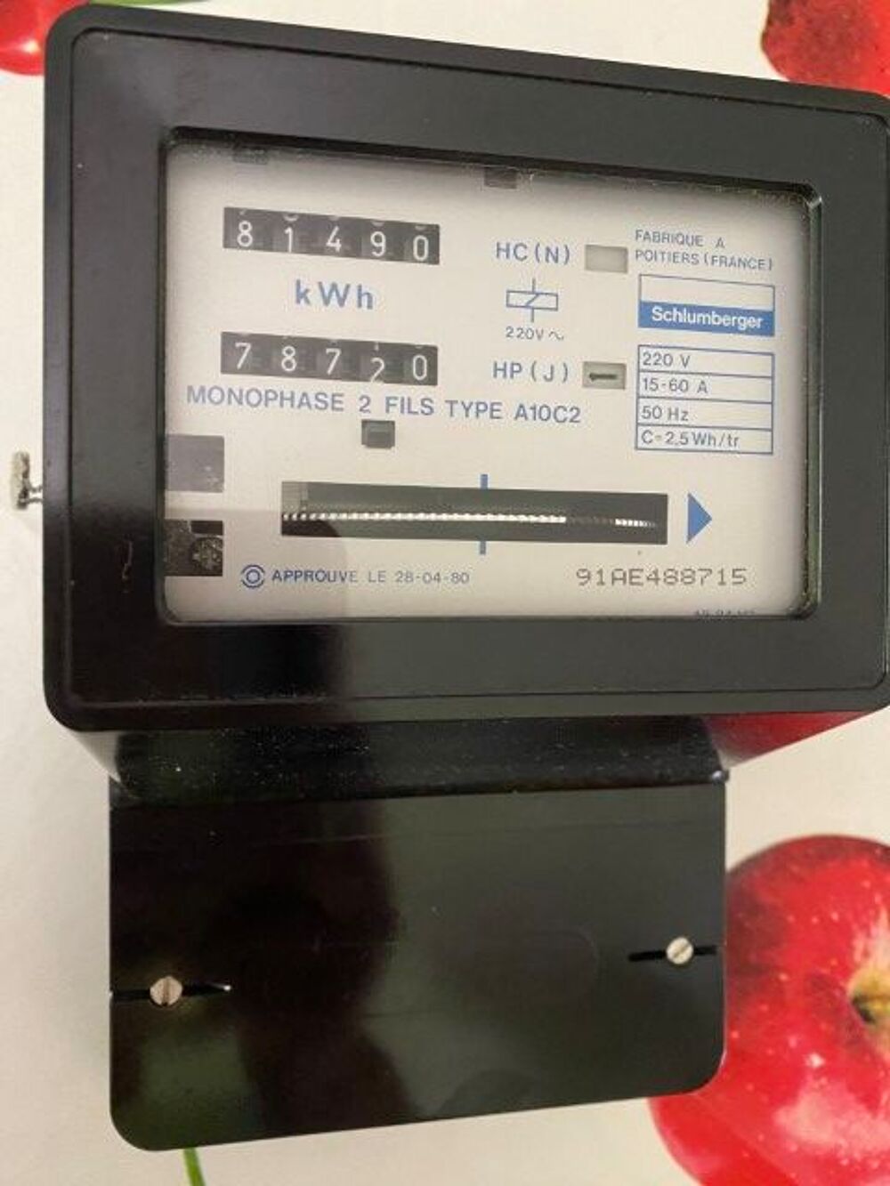 compteur &eacute;lectrique m&eacute;canique lecture jour et nuit A10C2 Bricolage