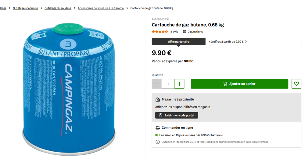 chalumeau oxypower oxygene butane Bricolage