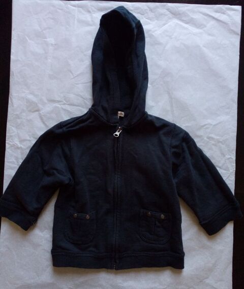 Veste  capuche Noir  Grain de Bl 12 mois (74 cm) 3 Marseille 5 (13)