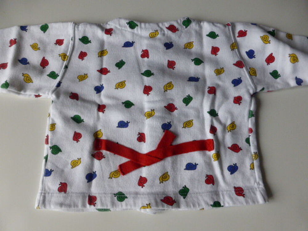 Ensemble chemisier et gilet Petit Bateau Motif escargot 18 m Vtements enfants