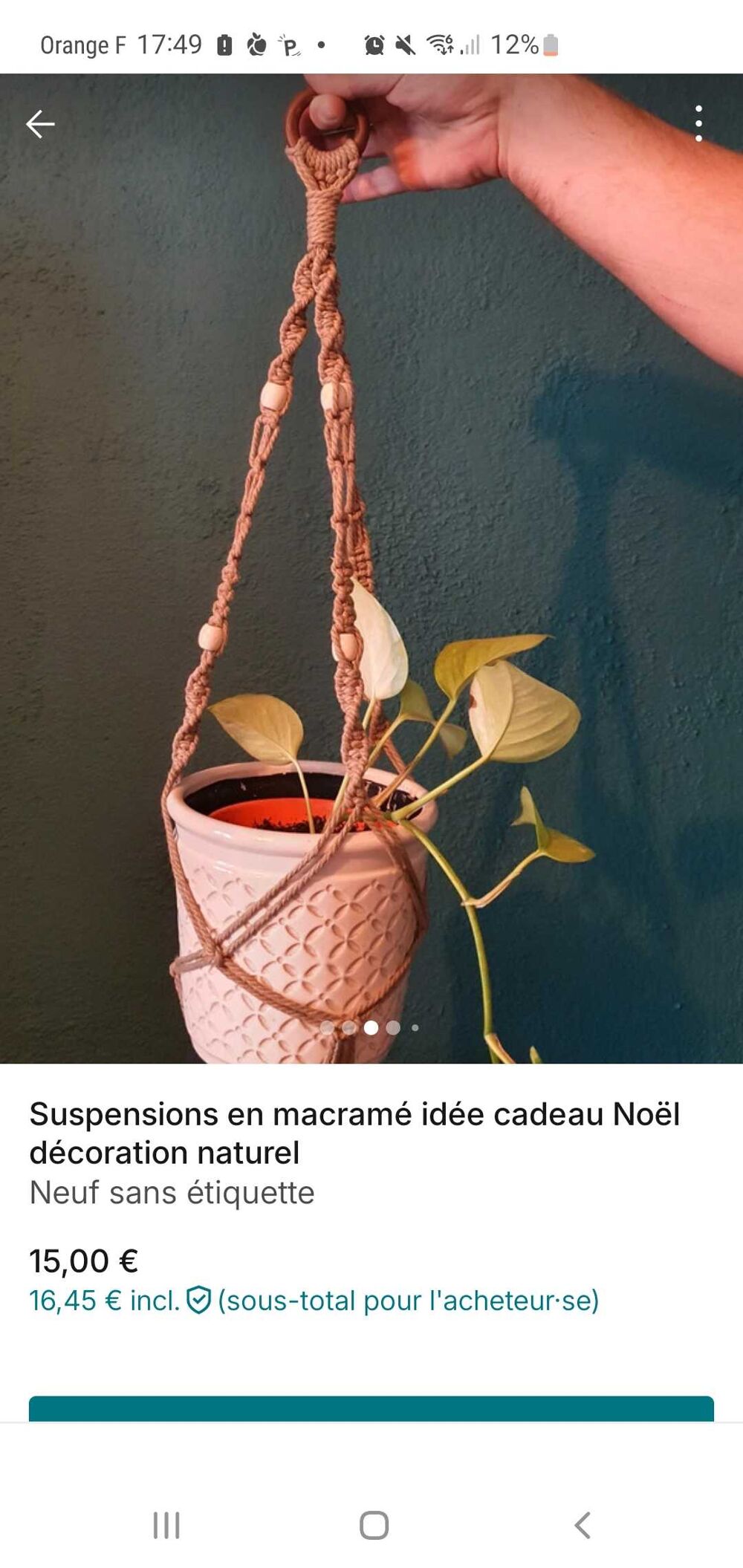 suspensions plantes en macram&eacute; Décoration