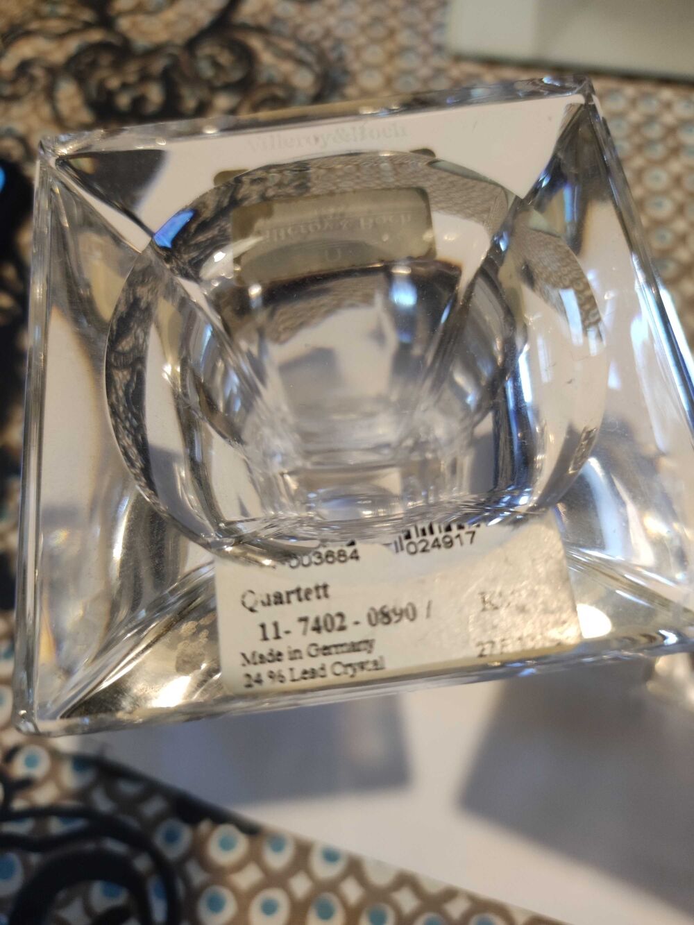 Deux bougeoirs cristal Villeroy &amp; Boch neufs Décoration