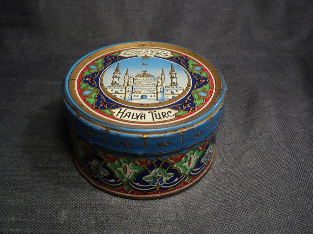 Ancienne Boite Halva Turc Publicitaire SICPA Alger Turquie 