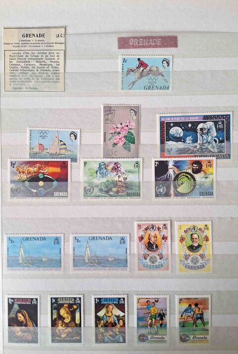 Série de timbres de collection de Grenade 18 Gap (05)