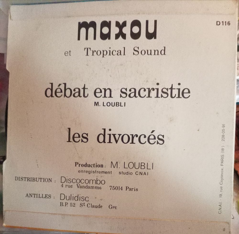 MAXOU ET TROPICAL SOUND / 2 X DISQUES VYNIL 45 TOURS / CD et vinyles
