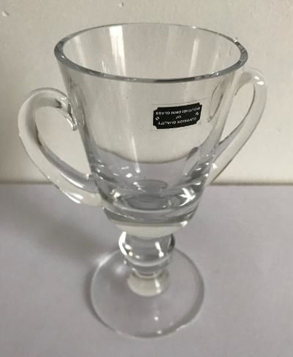 Vase en verre souffl&eacute; &agrave; la bouche avec anses - H15,5cm - n&deg;1 Décoration